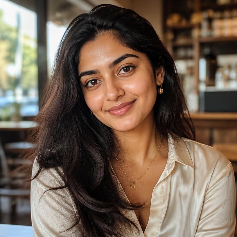 Modèle d'influenceur IA Priya — Élégance & douceur